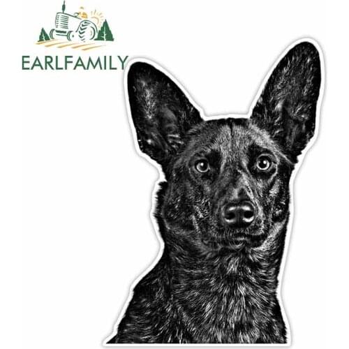 EARLFAMILY 13cm x 9.4cm for Dutch Shepherd Dog Personality Creative VAN Car Stickers Waterproof DIY Hip Hop Animals VAN Decal