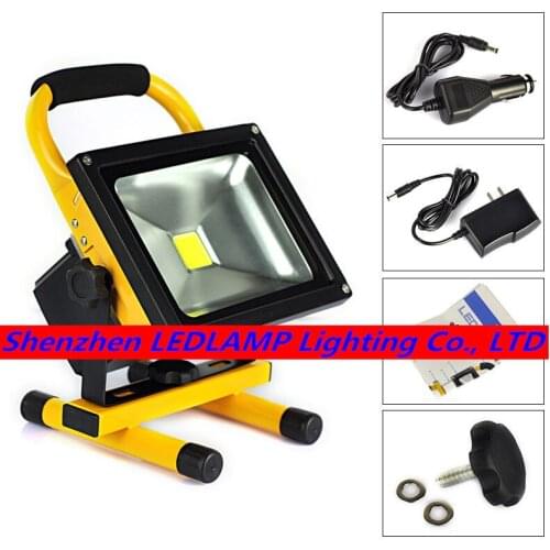DHL Free Shipping 4pcs 20W LED Rechargeable Flood light camping light with charger emergency led lighting lamp Floodlight