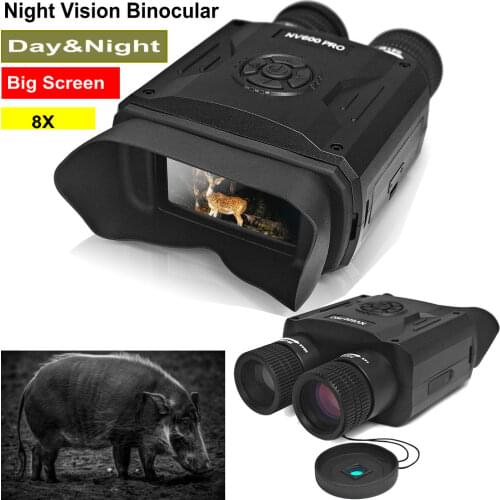 NV600 Pro Night Vision Binocular 8X NV Monocular w/ 8G TF Card 200M Optics Infrared Digital Recorder Hunting Trail Camera IR Cam