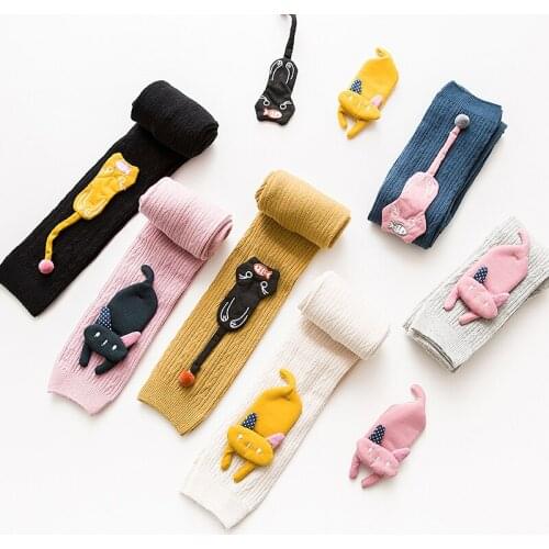 Animal Decorate New Fashion Stockings Kids Warm Soft Comfortable Autumn Girls Spring Tights