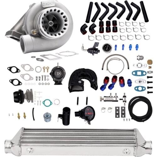 GT35 A/R .70 Cold T3 GT3582 GT30 A/R .63 Turbine Universal Turbo Charger Wastegate,Intercooler,Piping,BOV,Intercooler Piping