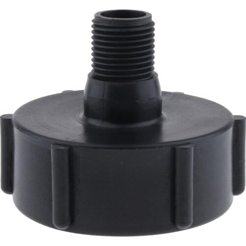 IBC Tote Valve Adapter Connector IBC Tank Container Fitting for Pipe Hose, 2 inch Coarse Thread to 1/2 inch Male
