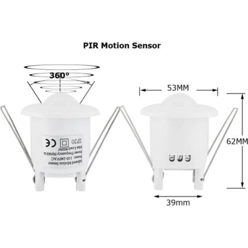 Infrared Motion Sensor 220V 110V DC 12V PIR Sensor Switch 360 Degree Ceiling Infrared Lamp Light Switch