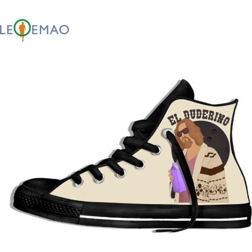 Custom Logo Image Printing Sneakers Shoes Hot Sales Walking The Big Lebowski Dude Cartoon Canvas Zapatos De Mujer Outdoor