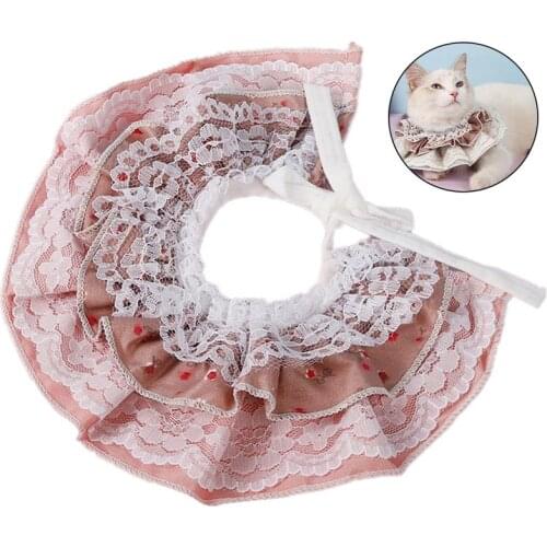 Dorakitten 1pc Cat Lace Bandana Fashion Cute Cat Costume Pet Lace Bib Scarf For Kittens Pet Supplies Clothing Accessories