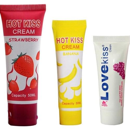 3Pcs/Set Sex Lubricant 25ml grape+30ml Banana+50ml strawberry Lubricant Oral Sex Oil Vaginal Anal Gel Cream Adults Sex Product