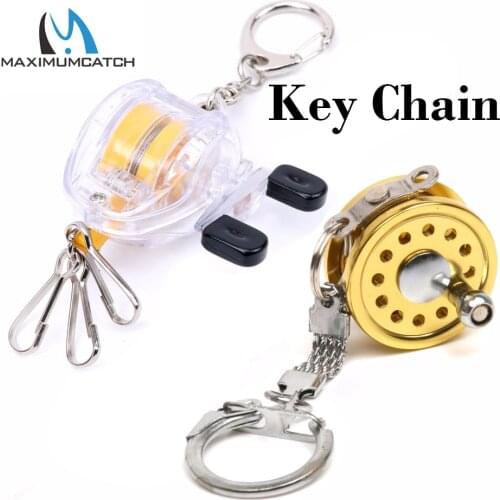 Maximumcatch New Fly Fishing Reel Keychain With Key Ring Fishing Tackles