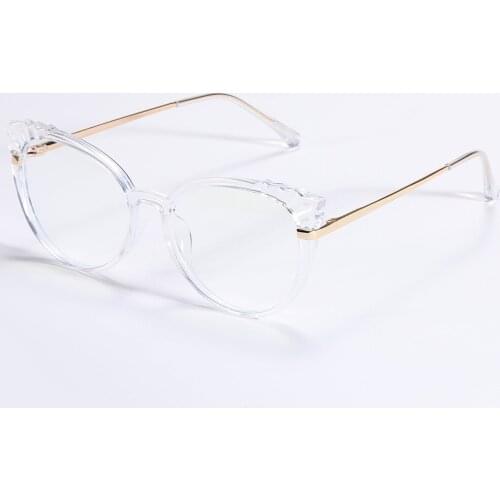 Fashion Cat Eye Glasses Frames anti blue light glasses Women Transparent Glsses Frame For Female computer Eyeglasses Clear Lens