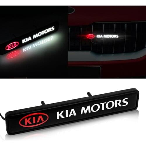 1pcs Car Sticker ABS Chrome Front Hood Grille Emblem LED Decorative Lights for KIA Cerato Sportage R K2 K3 K5 Car Accessories