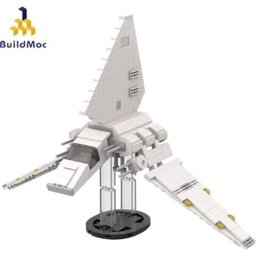 Buildmoc NEW Space Wars Serie Imperial Shuttle MOC Fighter Spaceship Building Block Bricks Assembled Model Toy For Children Gift