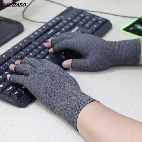 1 Pairs Half-finger Pressure Gloves Elastic Arthritis Gloves Ache Pain Joint Relief Anti Arthritis Therapy Compression Gloves