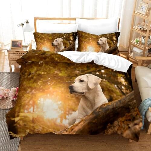 Dropshipping SINGLE only 1 Pillowcase Bedding For Boys Duvet Cover Set Bedding Dog N57 Animal Cartoon Christmas Single size