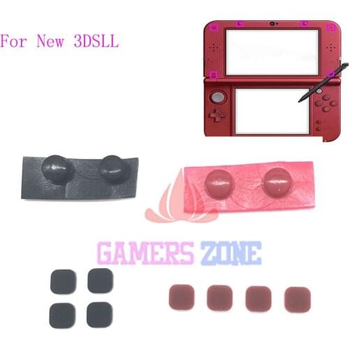 Rubber Squares & Circle Screw Hole Cover For New 3DS XL 3DS LL 2015 Screws Rubber Pads