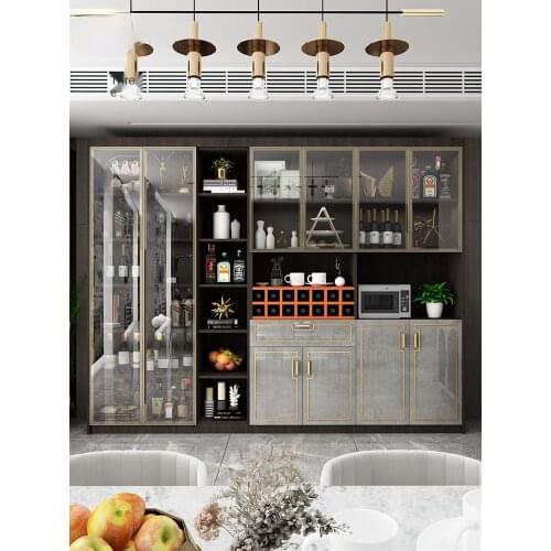 Luxury glass door living room wine cabinet wall sideboard cabinet combination multifunctional wine cabinet