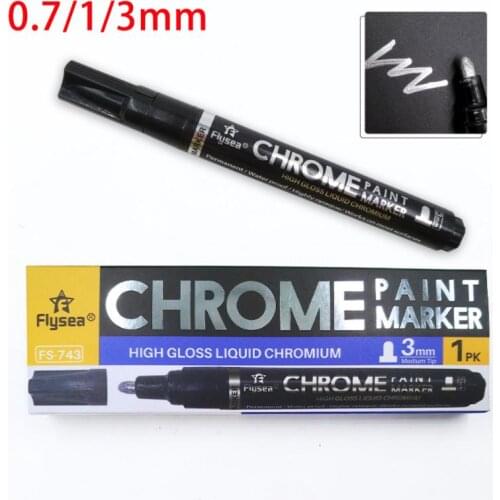 DIY Metal Waterproof Permanent Paint Marker Pens Silver 0.7/1/3mm Student Supplies Craftwork Pen Art Painting Paint By Number