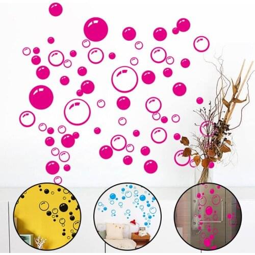 Bubbles Circle Removable Wallpaper Bathroom Window Wall Sticker Home Decor DIY PVC Decals Tile Wall stickers Plane Wall Sticker