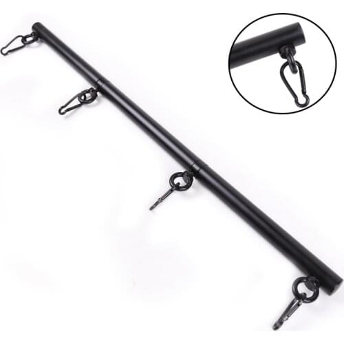 Removable Fantasy Black Metal Spreader Bar For Bondage Restraint Hand Cuffs Ankle Cufss Sex Accessories Sex Toys For Couples