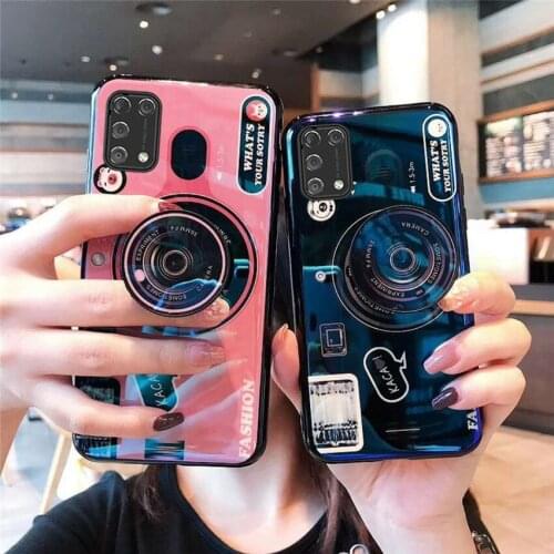 Fashion Fold Holder Silicone Case For Redmi 9 9 Prime 9A 9C 8A 7A 6A 6 Pro 5A 5 Plus 4A 4X K20 Note 8 9 Pro 9S Retro Camera Case