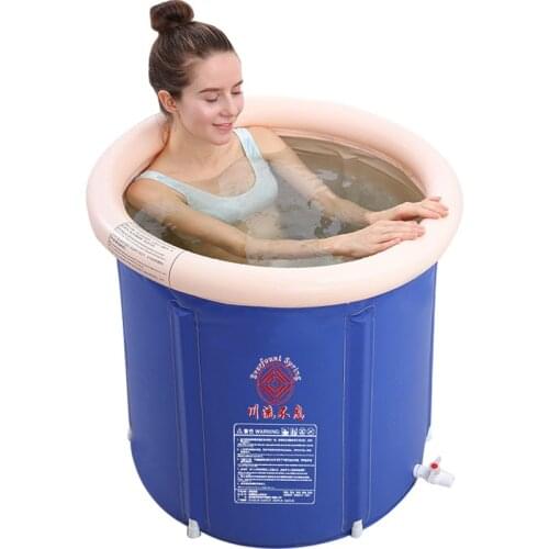 Bath Collapsible Portable Adult Bath Tub Household Bath Barrel Convenient Adult Bathtub Large Simple Inflatable Deep