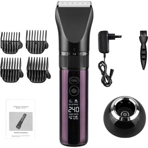LED Professional Ceramic Hair Clipper Cutter Beard Trimmer Shaver Hair Cutting Cutter Mustaches Trimming Rechargeable