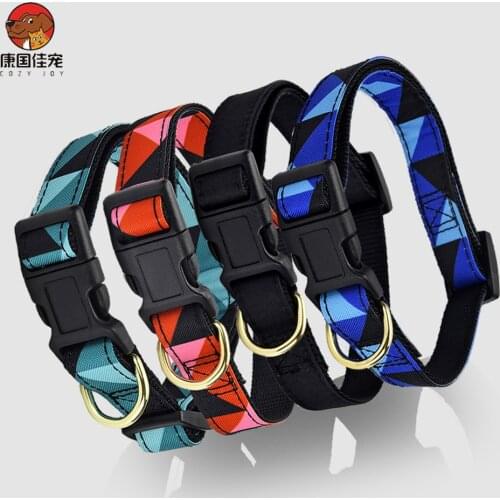 COZY JOY Pet Dog Collar And Leash Set polyester Adjustabele Collar Dog Training Leash Pet Supplies For Small Medium Large Dog