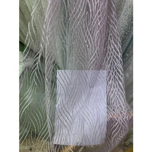 Stock 5yards/bag Pink bottom silver twist stripe fashionable new material is used for wedding dress design HL74