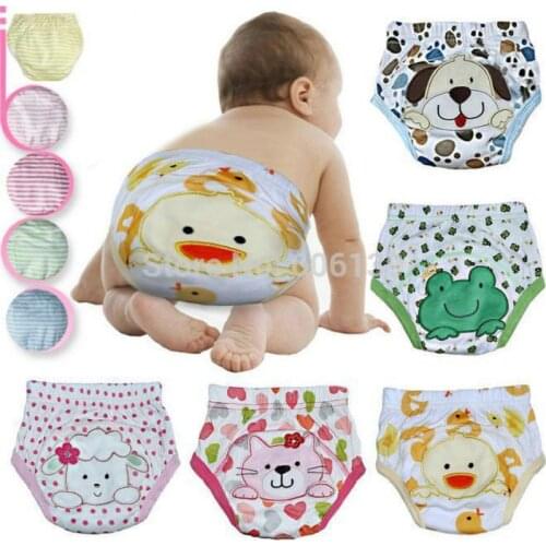 Waterproof 3 Layers Baby Training Pants Diaper Pants Kids Cotton Underwear Toddler Underpants Panties 10pcs/lot