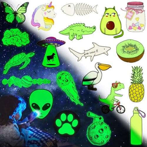 Waterproof Glow in the Dark Stickers Luminous Wall Sticker Kid Cartoon Room Decor Aesthetic Fridge Kitchen Party Home Decoration