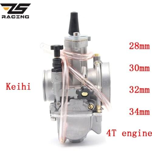 ZS Racing 28mm 30mm 32mm 34mm New Motorcycle 4T Engine Keihi Carburetor Carburador With Power Jet For Motocross Racing motor