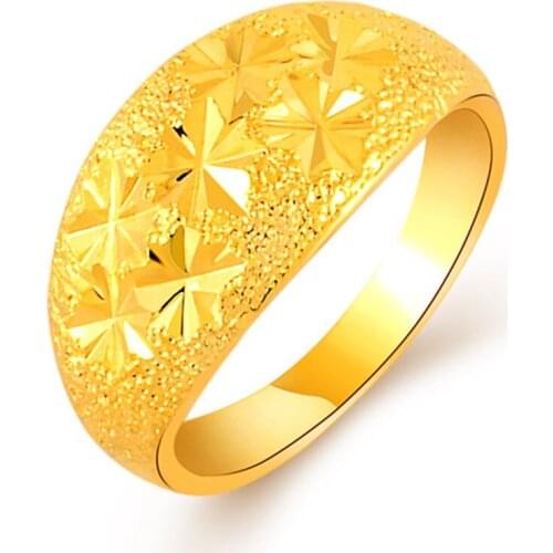 2017 High Quality Fancy Design Elegant Multi Snowflake Pattern Gold Colou Rings Memorable Anniversary Fancy Jewelry Anel JR058