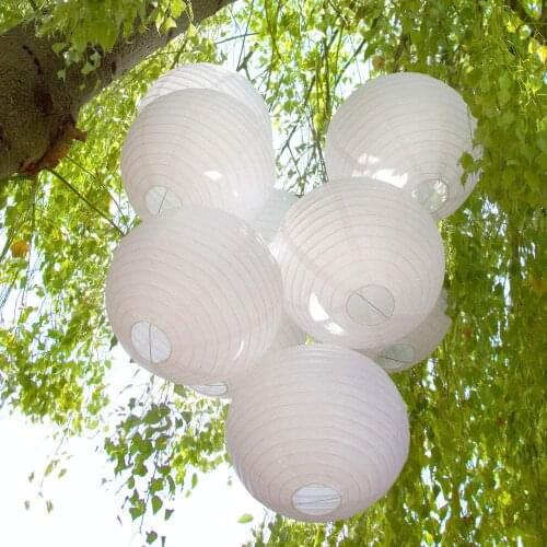 30 Pcs 4 inch-12 inch White Paper Lantern Chinese Lanterne Papier Lampion Wedding Party Halloween Christmas Event Hanging Decor