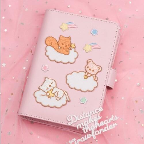 AHYONNIEX 1PC Cute Plush Clound Cat Squirrel Patch Iron On Patches for Handbook Caps Clothes DIY Applique Shoes Bags Accessories