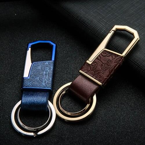 Auto accessories double ring chaveiro para carro keychain For Ford Toyota Honda Chevrolet Peugeot 206 BMW car keychain