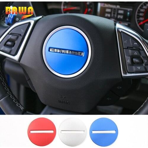 HANGUP 3 Color ABS Car Interior Steering Wheel Centre Decoration Cover Stickers For Chevrolet Camaro 2017 Up Car Styling