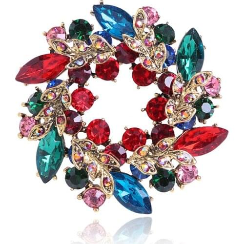 Big Flower Crystal Brooch For Women Fashion Brooch Pin Bouquet Rhinestone Brooches And Pins Scarf Clip Jewelry
