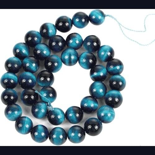 Natural Stone Beads Tiger Eyes Stone Charm Beads For Jewelry Making Round Loose For DIY Beads Bracelets Necklaces 4/6/8/10/12 MM