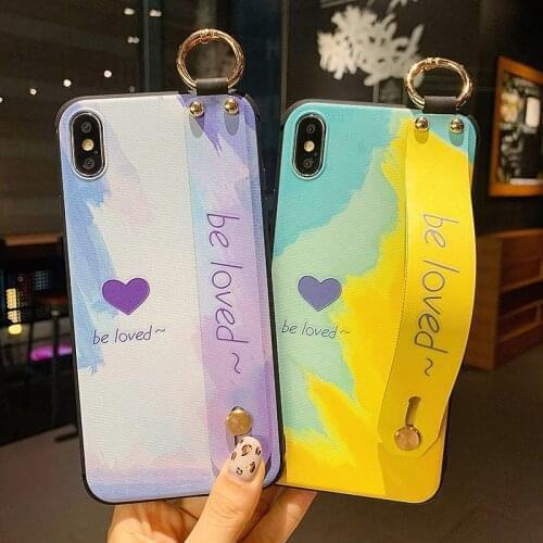 Case For Samsung Galaxy S21 S20 S10 S9 S8 Plus S20 FE 5G S21 Ultra Note 20 Ultra 8 9 10 Lite Phone Holder Wrist Strap Cover