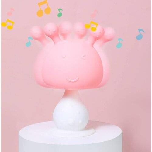 Baby mushroom gutta percha bell teething children bite gutta percha feeding nipple for children molars J0676