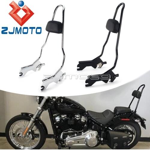 For Harley Deluxe Heritage Classic Softail Street Bob Motorcycle Passenger Sissy Bar Backrest Pad FLDE FLHC FLSL FXBB FXST 18-Up