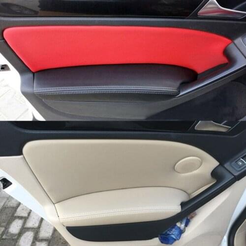For VW Golf 6 2010 2011 2012 2013 Car Center Control / Door Handle Panel Armrest Microfiber Leather Trim Cover