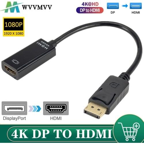 DP To HDMI-Compatible 4K 1080P Male To Female DisplayPort Cable PC TV Mini Projector Television Monitor Projetor For Hp Laptop