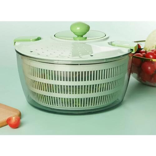 Vegetable And Fruit Vegetable Drain Basket Dehydrator Multifunctional Household Dryer Basket Shake Plastic Kitchen Tool Spinner