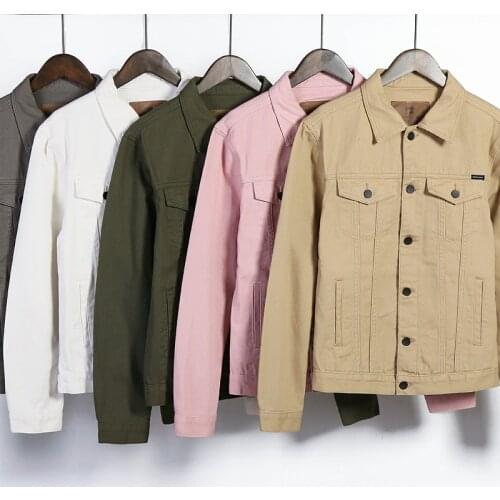 Variety of colors and styles Mens Spring Autumn Denim Jacket Slim fit Trend Simple Jacket Fashion Casual Top Jeans Coat