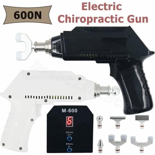 Electric Correction Gun Adjustable Intensity Therapy 6 Levels 6 Heads Chiropractic Adjusting Instrument Spine Activator Massager
