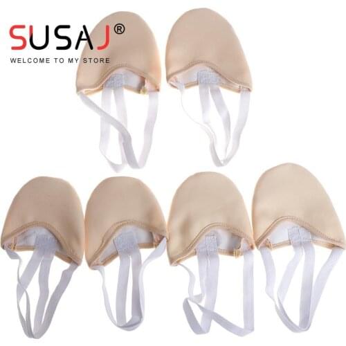 Half Length Rhythmic Gymnastic Shoes Roupa Ginastica Child Adult Gymnastics Pig Skin Sole Shoes Beige Dancing Dance