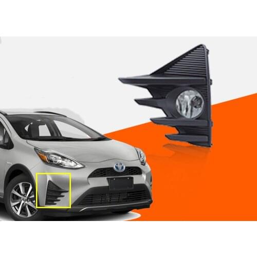 JanDeNing Car Front Fog Light Bumper Lamp assembly kit For Toyota Prius C/Aqua Crossover 2018 2019 2020