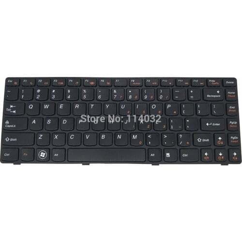 Keyboard English for lenovo G480 Z380 G405G G410 G490 G400 G405 G410 US layout black with frame keyboards Screw Post 25-0161102