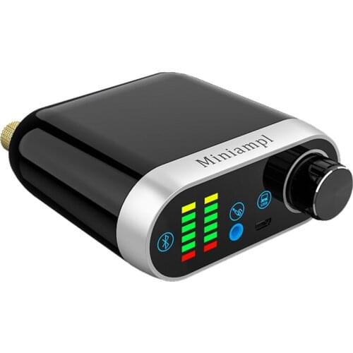 Minidamp Audio HiFi Mini Bluetooth 5.0 HiFi Power Amplifier Class D Tpa3116 Digital Amp USB Sound Card AUX 50Wx2 Home Amplifiers