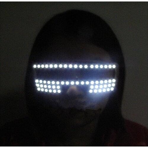 Fashion Party Dj Disco Supplies Colorful Men LED Light Glow Luminous Flashing Christmas Halloween Glasses For Stage Show