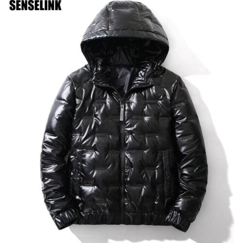 Mens Autumn& Winter Down Jacket 2020 Fashion Slim Lightweight Casual 90% Duck Down Hooded Warm Jacket Clothing M-3XL